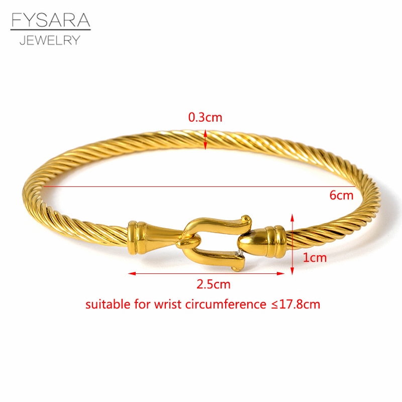 FYSARA 3pcs/Set Royal Roman Bracelets &amp; Bangles Cable Wire  Woven Bangles For Men Stainless Steel Men Jewelry Accessories