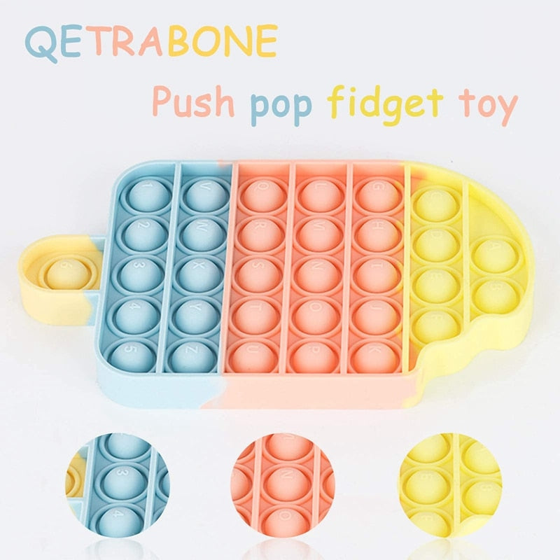 Ice Cream Push It Bubble Sensory Educational Toy