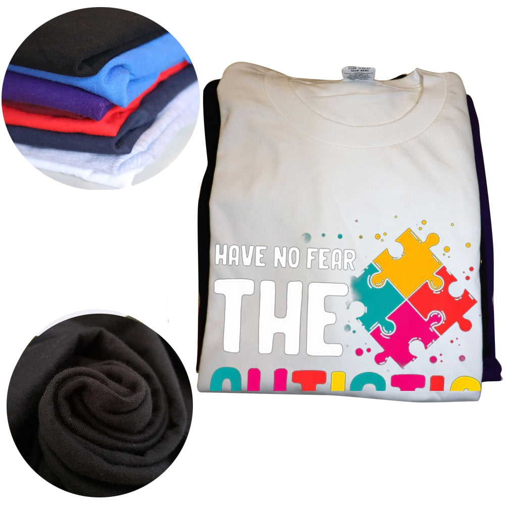 Have no Fear The Autistic is Here Printed T-shirt