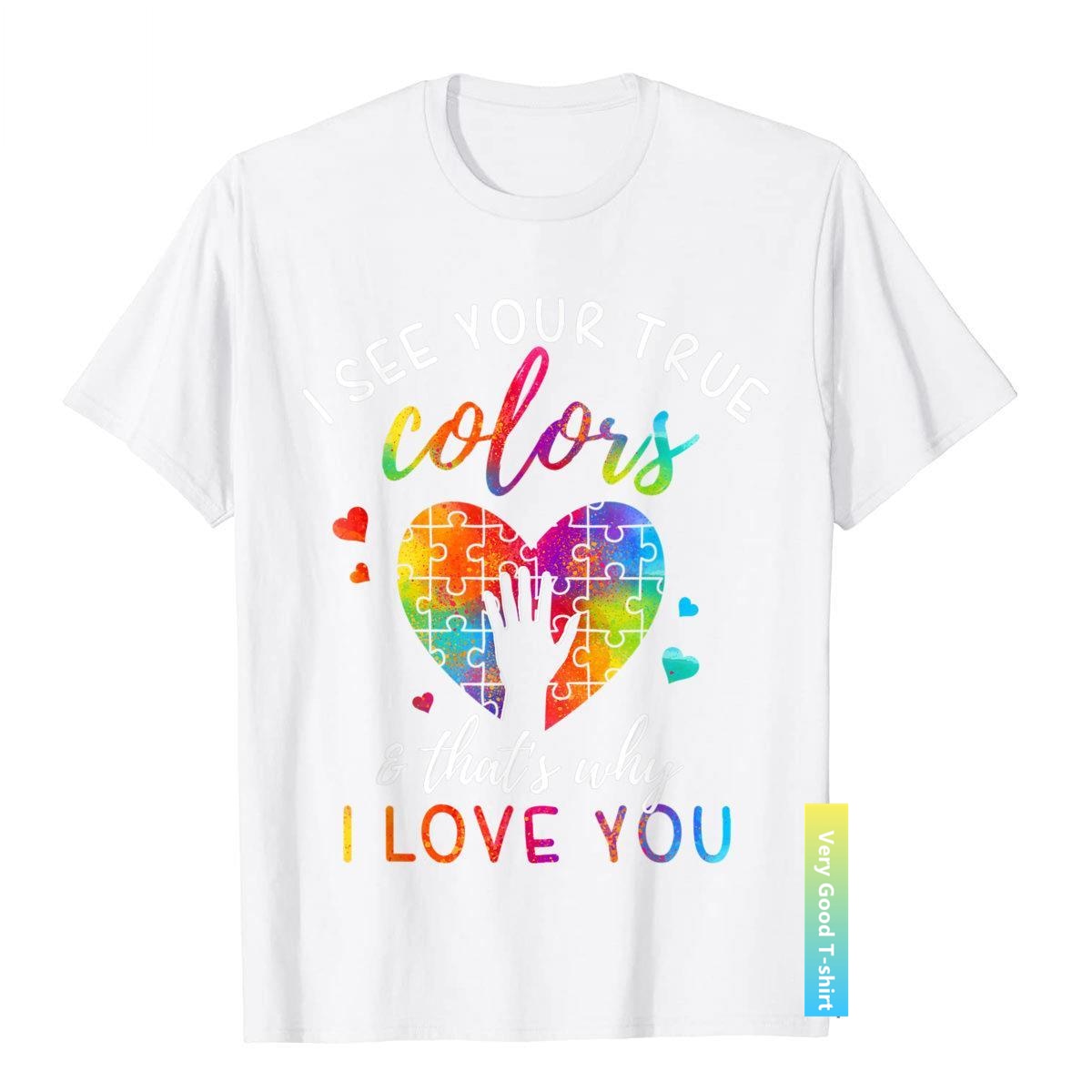 I See Your True Colors Puzzle World Autism Awareness T-Shirt