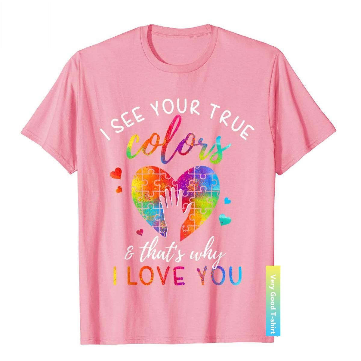 I See Your True Colors Puzzle World Autism Awareness T-Shirt