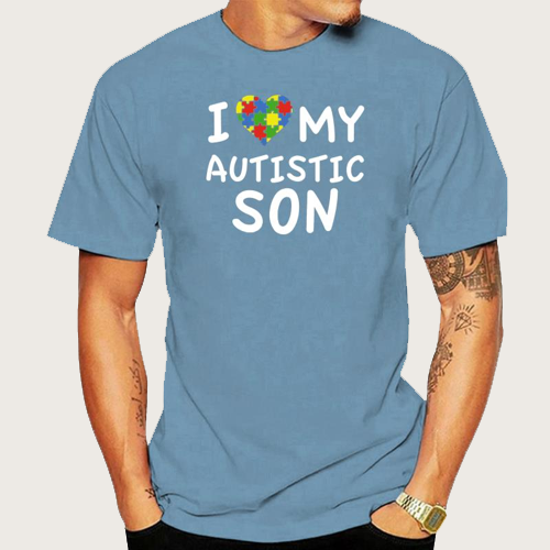 I Love My Autistic Son T-Shirt Autism Awareness 2022 Gifts