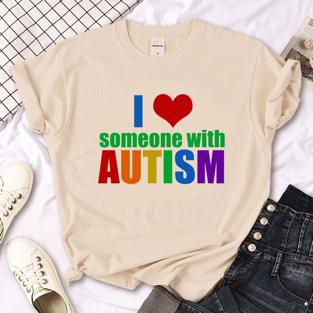 Autism t shirt women top