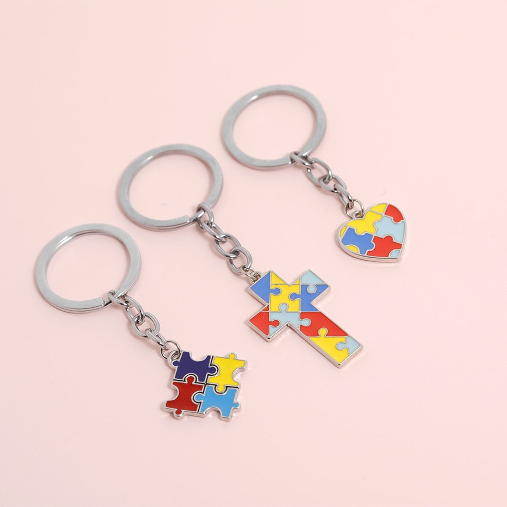 Best Friends Love Cross key chain